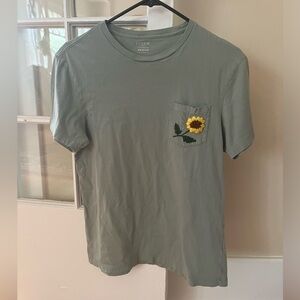 Sage Green Embroidered Tee
